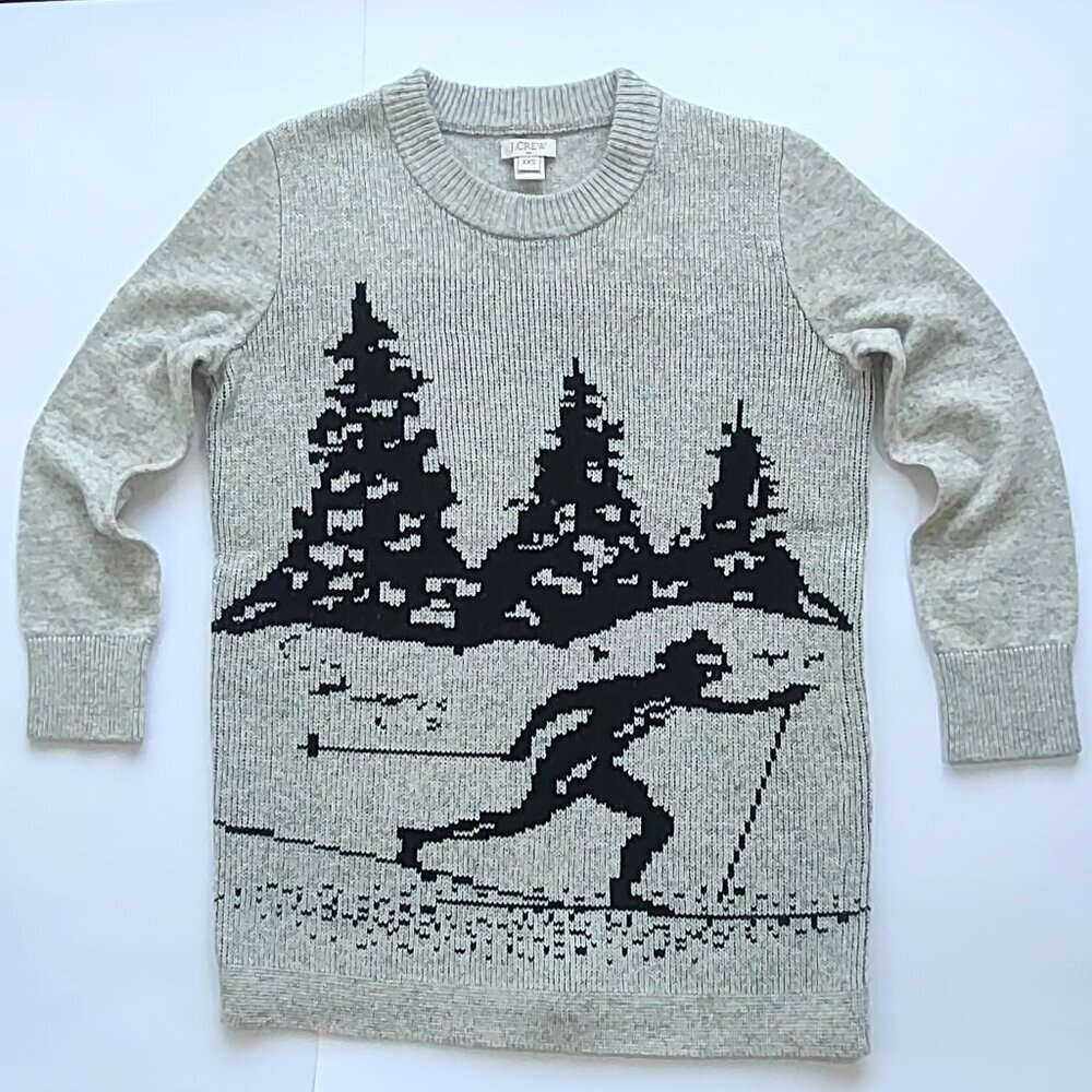 J. Crew Merino Wool Apres Ski Sweater Alpine Winter Snow Cabin  Size XXS  NWOT